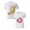  Tricou cuplu Homer și gogoașă. Photo 1