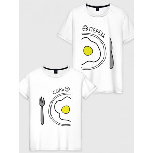  Tricou de cuplu Sare și Piper