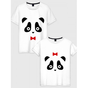  Tricou cuplu panda