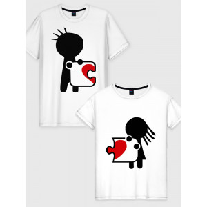  Tricou cuplu Puzzle
