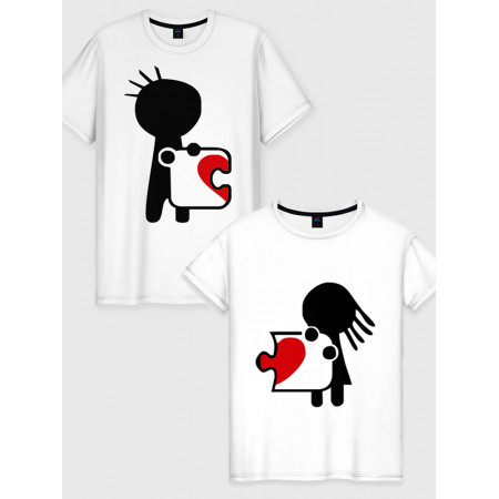  Tricou cuplu Puzzle