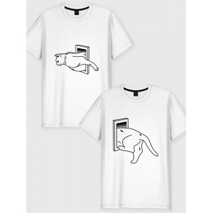  Tricou cuplu Cat