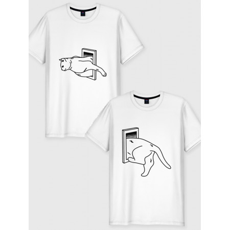  Tricou cuplu Cat