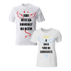  Tricou pentru cuplu Ca întotdeauna de vină pentru tot - eu nu sunt de vină pentru nimic