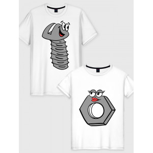  Cuplu tricou Bolt and Nut
