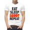  Tricou bărbați Eat Sleep Scoot Repeat. Photo 2