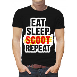  Tricou bărbați Eat Sleep Scoot Repeat