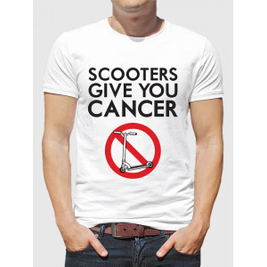  Tricou bărbătesc Scooterele îți dau cancer