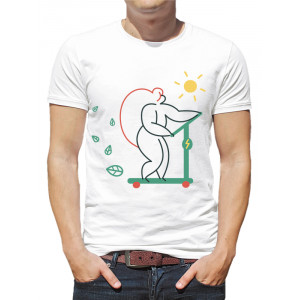  Tricou bărbați Fată pe scuter