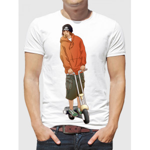  Tricou bărbați Fată pe scuter