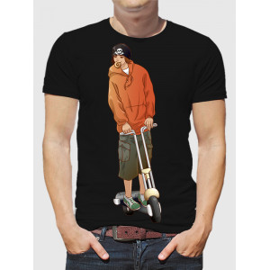  Tricou bărbați Fată pe scuter. Photo 2