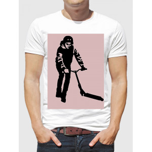  Tricou bărbătesc Cu scuter