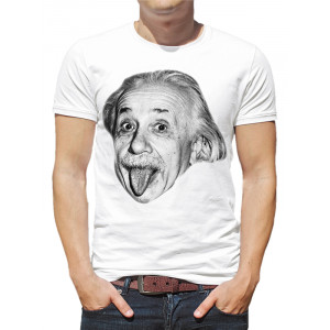  Tricou pentru bărbați Albert Einstein cu limba atârnată. Photo 2