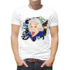  Tricou pentru bărbați Albert Einstein cu limba scoasă E=mc2 (art)