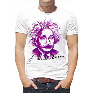  Tricou pentru bărbați Albert Einstein (autograf)