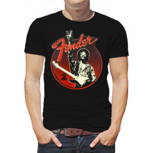  Tricou pentru bărbați Jimi Hendrix cu chitară