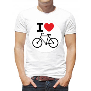  Tricou bărbați „I love the bike”