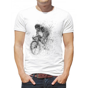  Tricou pentru bărbați „Cycist pixel”