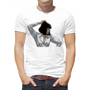  Tricou pentru bărbați Pulp Fiction Uma Thurman. Photo 2