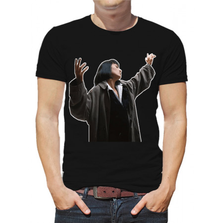  Tricou pentru bărbați Uma Thurman și Pulp Fiction