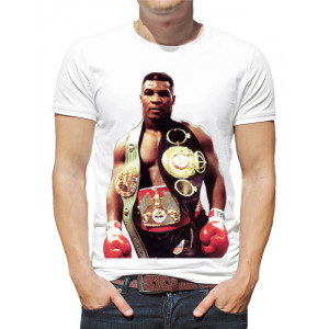  Tricou pentru bărbați Mike Tyson, centură de campionat. Photo 2