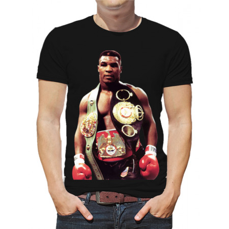  Tricou pentru bărbați Mike Tyson, centură de campionat