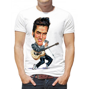  Tricou bărbați Elvis Presley, caricatură