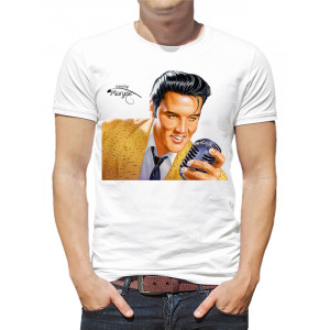  Tricou bărbați Elvis Presley cu microfon