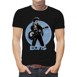  Tricou pentru bărbați Elvis Presley cu o chitară