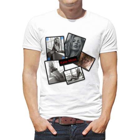  Tricou bărbați Kate Moss (colaj)