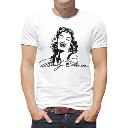  Tricou Marilyn Monroe pentru bărbați (autograf)