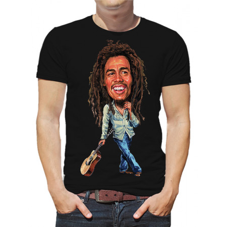  Tricou pentru bărbați Bob Marley (caricatură)