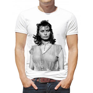  Tricou pentru bărbați Sophia Loren în tinerețe