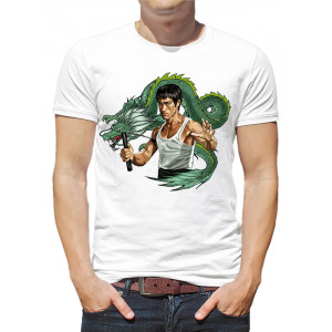  Tricou pentru bărbați Bruce Lee cu dragon. Photo 2