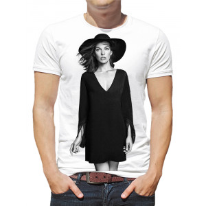  Tricou pentru bărbați Milla Jovovich într-o pălărie. Photo 2