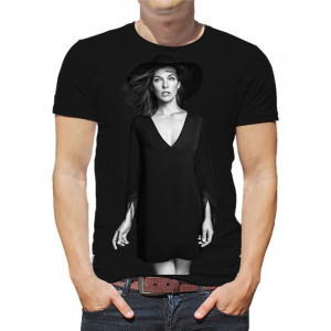  Tricou pentru bărbați Milla Jovovich într-o pălărie