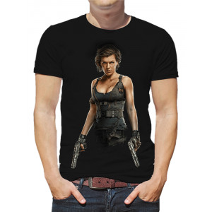  Tricou pentru bărbați Milla Jovovich cu arme