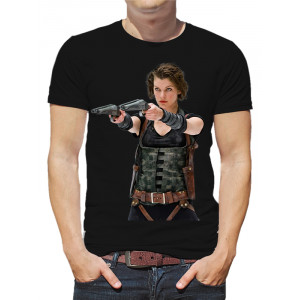  Tricou pentru bărbați Milla Jovovich cu arme