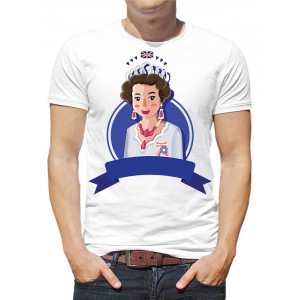  Tricou pentru bărbați Regina Elisabeta a II-a (art). Photo 2