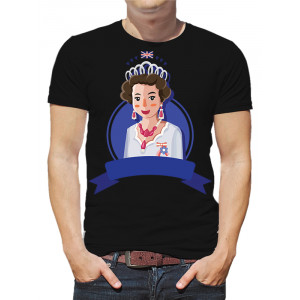  Tricou pentru bărbați Regina Elisabeta a II-a (art)