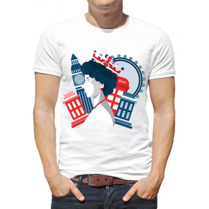  Tricou pentru bărbați Regina Elisabeta a II-a (art). Photo 2