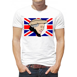  Tricou bărbați Regina Elisabeta a II-a, steag