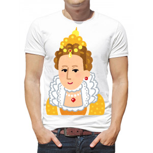  Tricou pentru bărbați Regina Elisabeta a II-a (art)