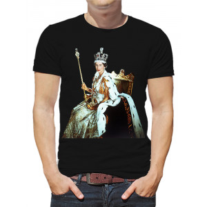  Tricou bărbătesc Regina Elisabeta a II-a pe tron