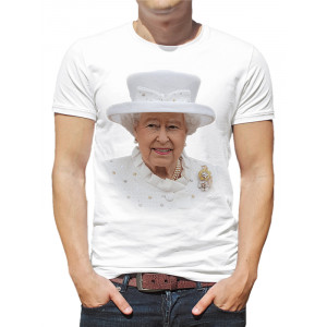  Tricou pentru bărbați Regina Elisabeta a II-a într-o pălărie