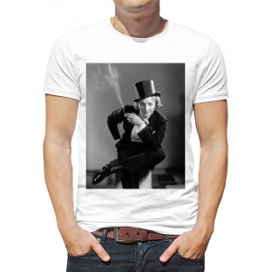 Tricou bărbătesc Marlene Dietrich într-o pălărie. Photo 2
