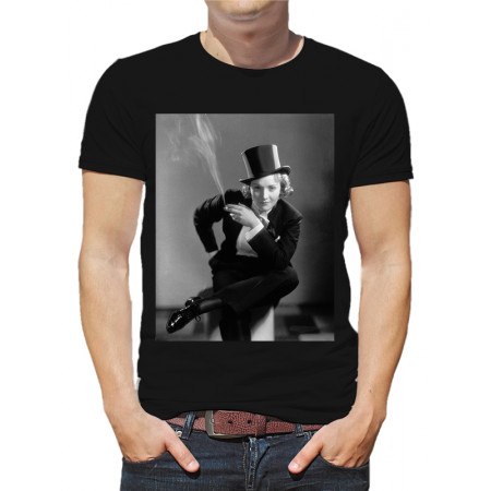  Tricou bărbătesc Marlene Dietrich într-o pălărie