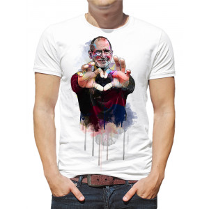  Tricou bărbați Steve Jobs (inima de artă)