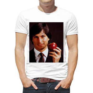  Tricou bărbați Steve Jobs cu un măr. Photo 2