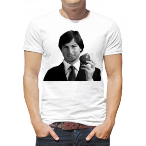  Tricou bărbați Steve Jobs cu un măr